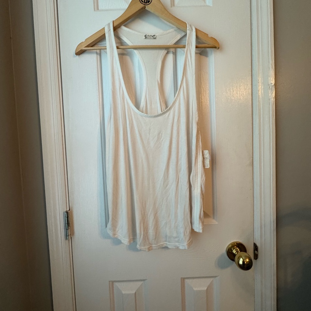 New with tags! Free People White Relaxed Sleeveless Tank Top